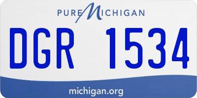 MI license plate DGR1534