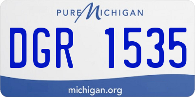 MI license plate DGR1535