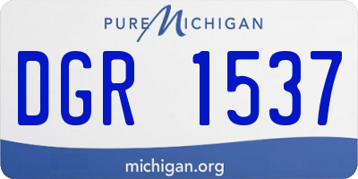 MI license plate DGR1537