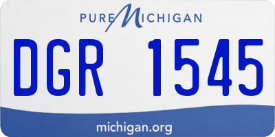MI license plate DGR1545