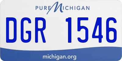 MI license plate DGR1546