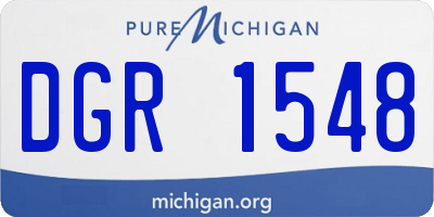 MI license plate DGR1548