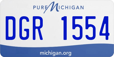 MI license plate DGR1554