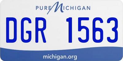 MI license plate DGR1563