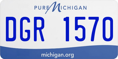 MI license plate DGR1570