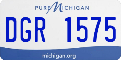 MI license plate DGR1575