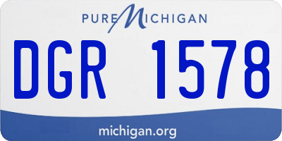 MI license plate DGR1578