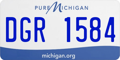 MI license plate DGR1584
