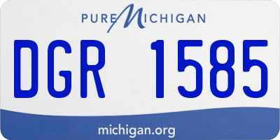 MI license plate DGR1585