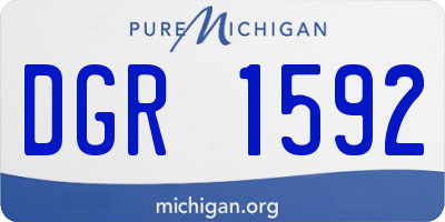 MI license plate DGR1592