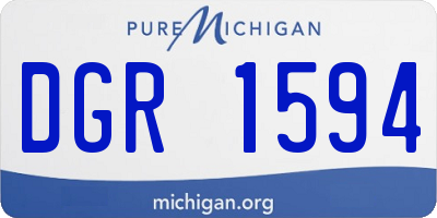 MI license plate DGR1594