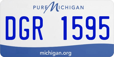 MI license plate DGR1595