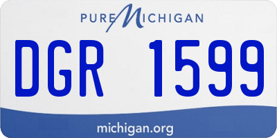 MI license plate DGR1599