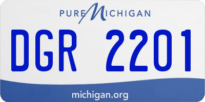 MI license plate DGR2201