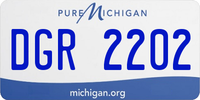 MI license plate DGR2202