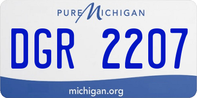 MI license plate DGR2207