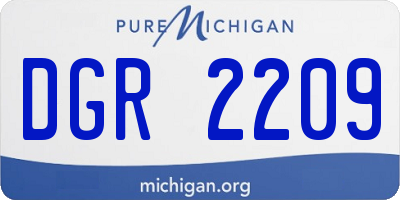 MI license plate DGR2209