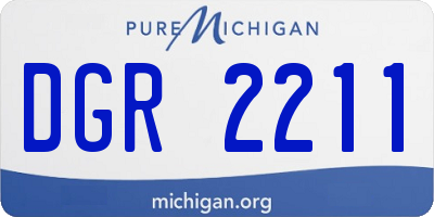 MI license plate DGR2211