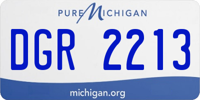 MI license plate DGR2213