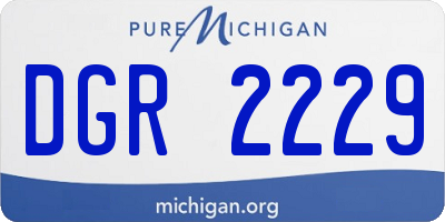 MI license plate DGR2229