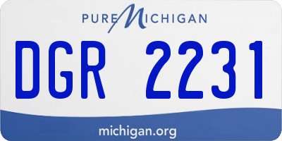 MI license plate DGR2231