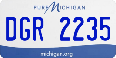 MI license plate DGR2235