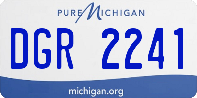 MI license plate DGR2241