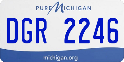 MI license plate DGR2246