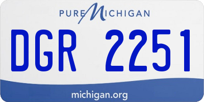 MI license plate DGR2251