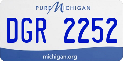 MI license plate DGR2252