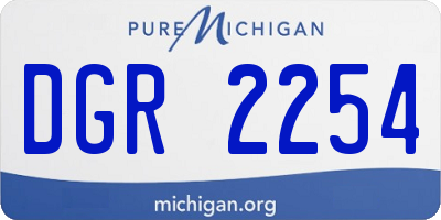 MI license plate DGR2254