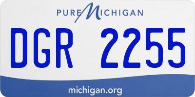 MI license plate DGR2255