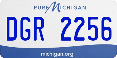 MI license plate DGR2256