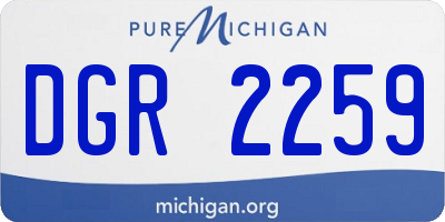 MI license plate DGR2259
