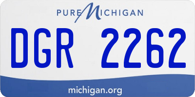 MI license plate DGR2262