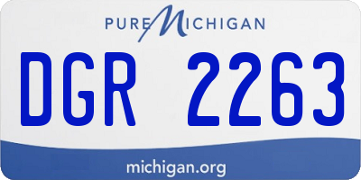 MI license plate DGR2263