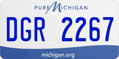 MI license plate DGR2267