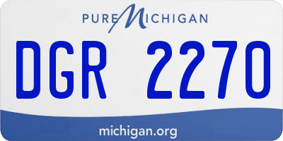 MI license plate DGR2270