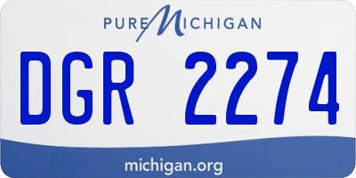 MI license plate DGR2274