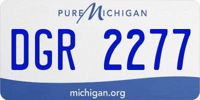 MI license plate DGR2277
