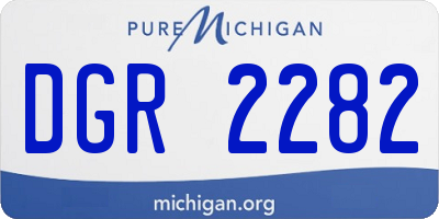 MI license plate DGR2282