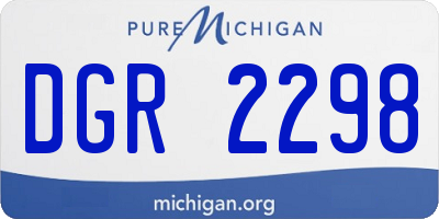 MI license plate DGR2298