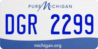 MI license plate DGR2299