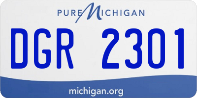 MI license plate DGR2301