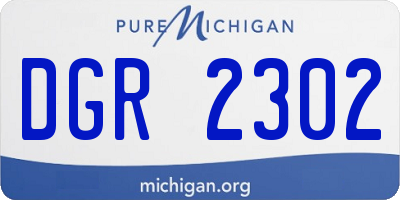 MI license plate DGR2302