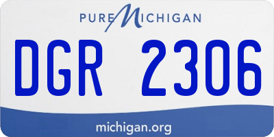 MI license plate DGR2306