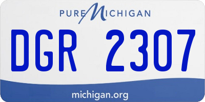 MI license plate DGR2307