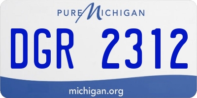 MI license plate DGR2312