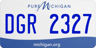 MI license plate DGR2327