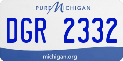 MI license plate DGR2332